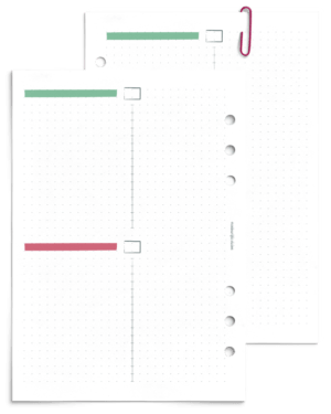 Highlighted weekend page - printable planner refill