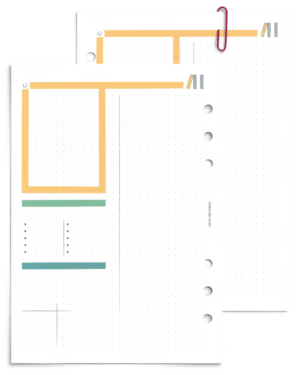 Highlighted month plan page - printable planner refill