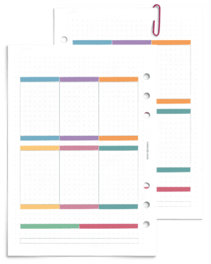 Highlighted monthly expense tracker page - printable planner refill