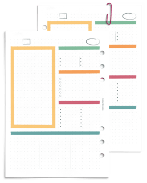 Highlighted week breakdown page - printable planner refill