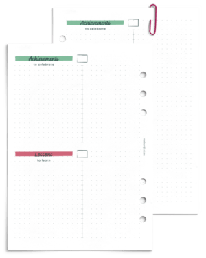 Undated weekend page - printable planner refill