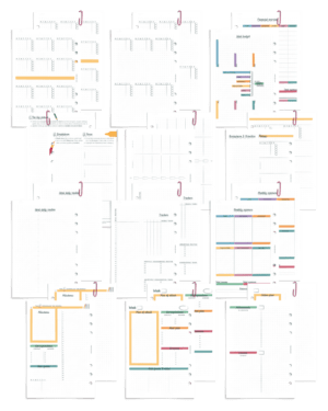 Undated core planner set - printable planner refill