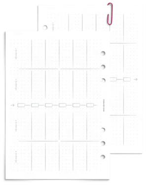 Undated year timeline spread - printable planner refill