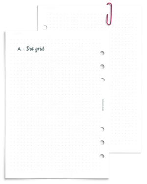 Dot grid pages - A5 printable planner refill
